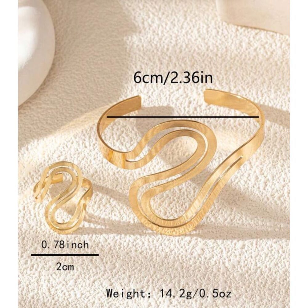 Modern Bracelet Ring Set - Picture 2 of 5